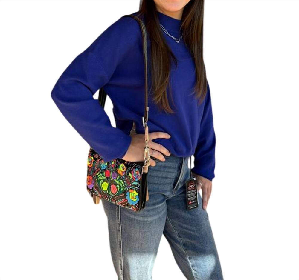 NEW EE:SOME solid long sleeve sweater in royal blue